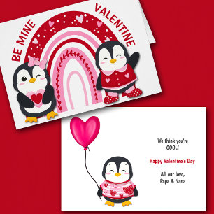 Herzrainbow Pinguin Kids Valentine