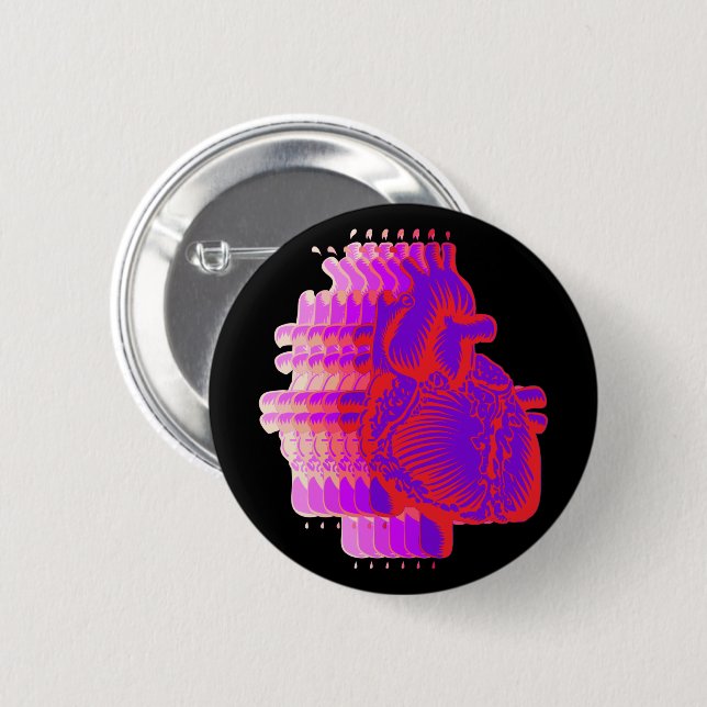 Herzrasen Button (Vorne & Hinten)