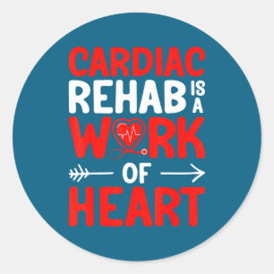 Herzrehabilitation Arbeit Herz Kardiologie Runder Aufkleber