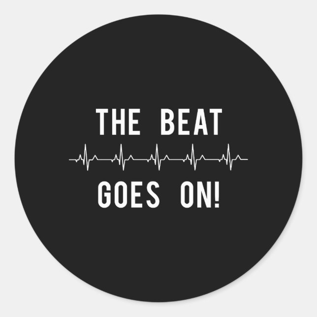 Herzrhythmus geht ins Krankenhaus Runder Aufkleber (Vorderseite)