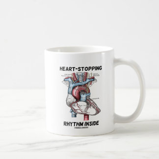Herzrhythmus im Inneren (anatomisches Herz) Kaffeetasse