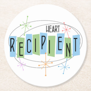 Herzrhythmusstil Runder Pappuntersetzer