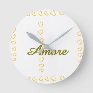 Herzrolle Runde Wanduhr