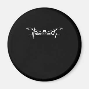 Herzschläfer Schwimmerteam Schwimmerinnen Girls Magnet