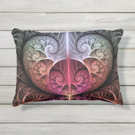 Herzschlag, Abstrakte surreale Fantasie Fraktal Ku Kissen Für Draußen