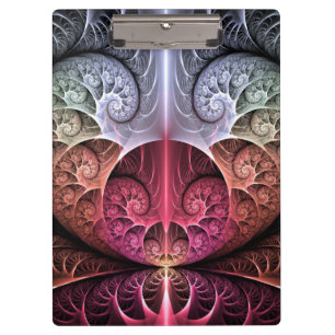 Herzschlag, Abstrakte surreale Fantasie Fraktal Ku Klemmbrett