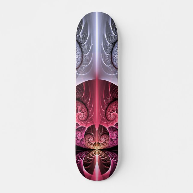 Herzschlag, Abstrakte surreale Fantasie Fraktal Ku Skateboard (Vorne)