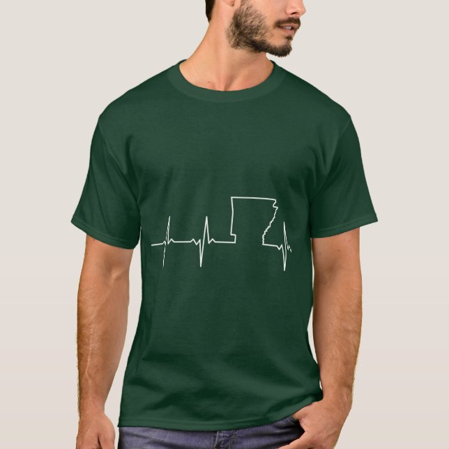 Herzschlag Arkansas T-Shirt (Vorderseite)