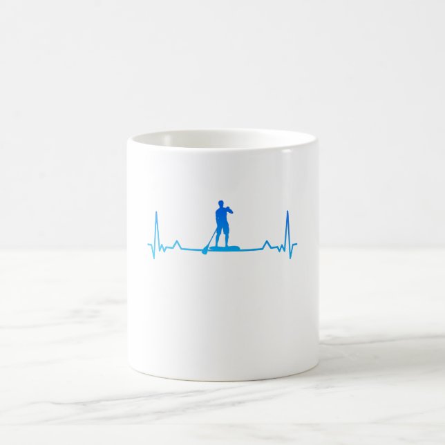 Herzschlag Auf Padleboarding-Geschenk Kaffeetasse (Mittel)