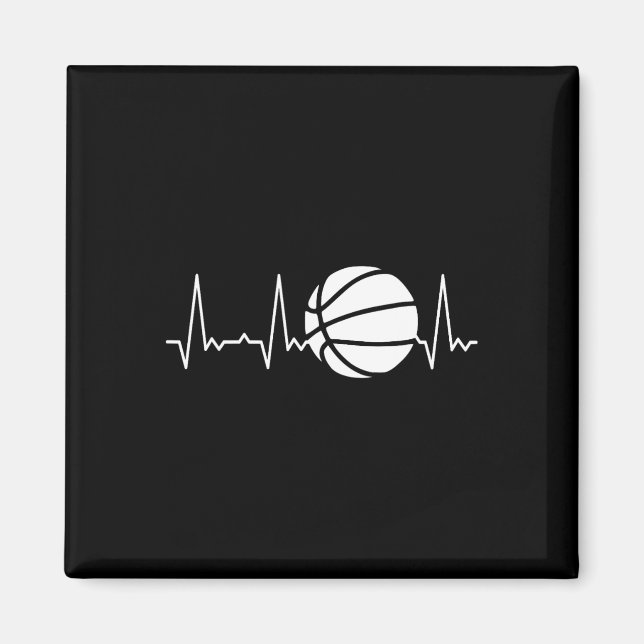 Herzschlag Basketball 1 Magnet (Vorne)