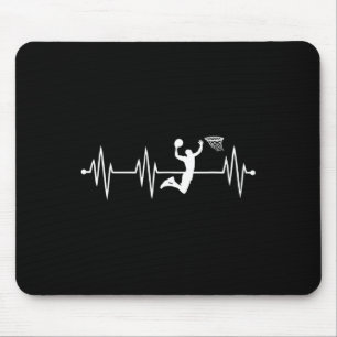 Herzschlag Basketball zum Dunkeln des Basketballer Mousepad