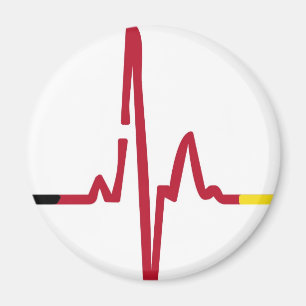 Herzschlag Deutschland Magnet