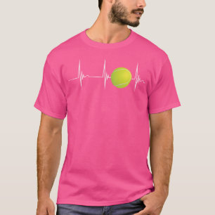 Herzschlag Ekg Puls Tennisball Tennisliebhaber Sch T-Shirt