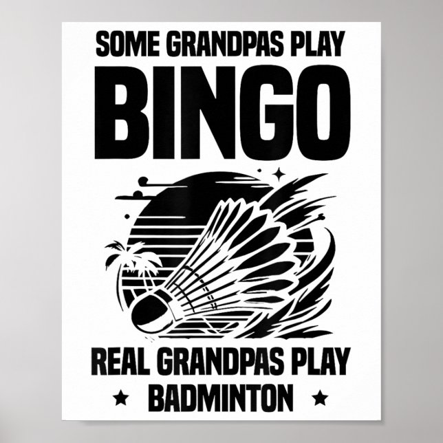 Herzschlag Ekg Shuttle Badminton Spieler Shuttle  Poster (Vorne)