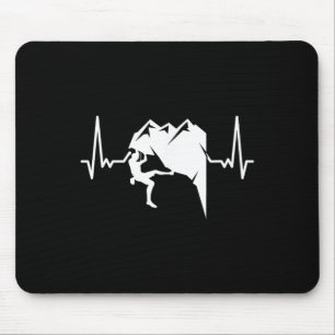 Herzschlag Felsenklettern Bouldering Bergsteiger Mousepad