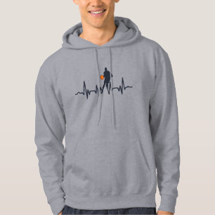 Herzschlag für Basketball-Spieler Hoodie