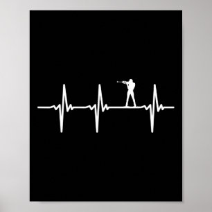 Herzschlag für Biathlon Herzfrequenz Poster