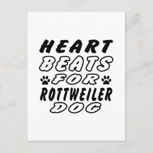 Herzschlag für Rottweiler Postkarte