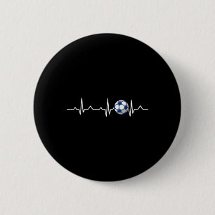 Herzschlag-Geschenk für Fußballliebhaber Button
