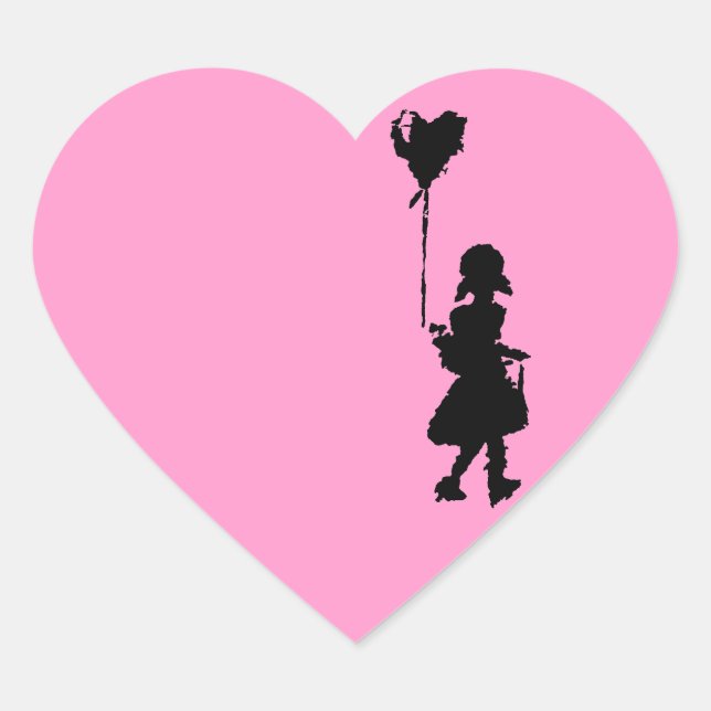 Herzschlag Herz-Aufkleber (Vorderseite)