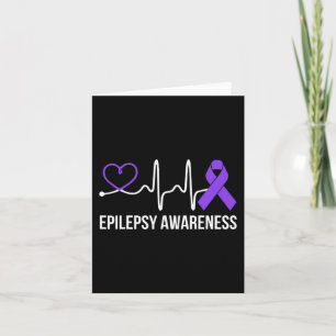 Herzschlag Herzepilepsie Awareness Epileptic Purpt Karte
