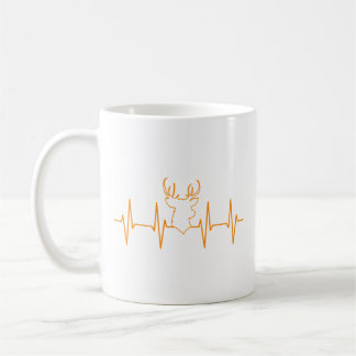 Herzschlag Hirsch Lustiger Hirsch Jagd Für Jäger Kaffeetasse