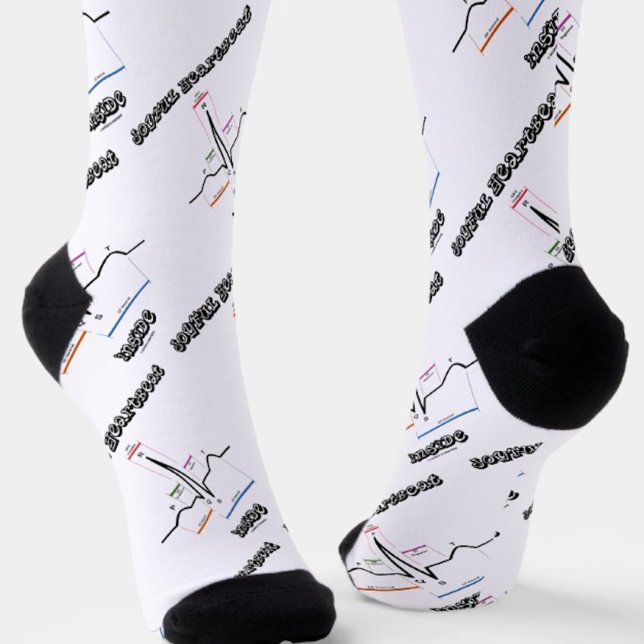 Herzschlag Inside Normal Sinus Rhythm EKG Socken (Normal sinus rhythm on electrocardiogram pair of crew socks for anyone with a joyful heartbeat!)