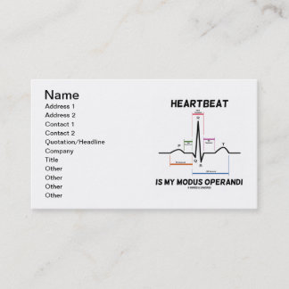 Herzschlag ist mein Modus Operandi (EKG / EKG) Visitenkarte