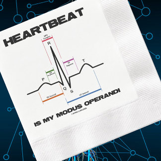 Herzschlag ist mein Modus Operandi Sinus Rhythmus Serviette