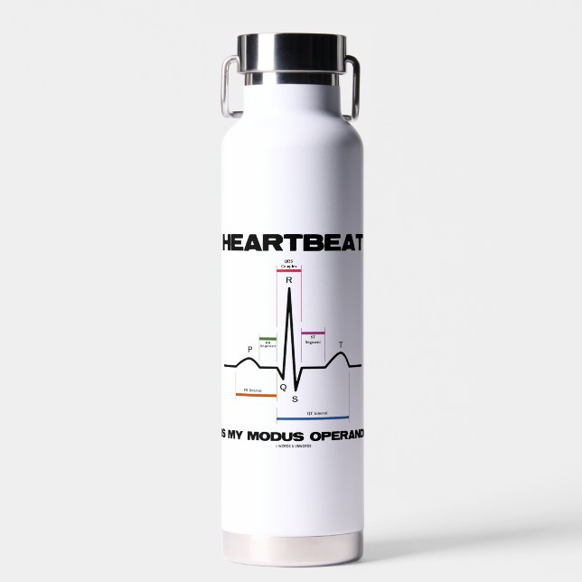 Herzschlag ist mein Modus Operandi Sinusrhythmus Trinkflasche (Vorne)