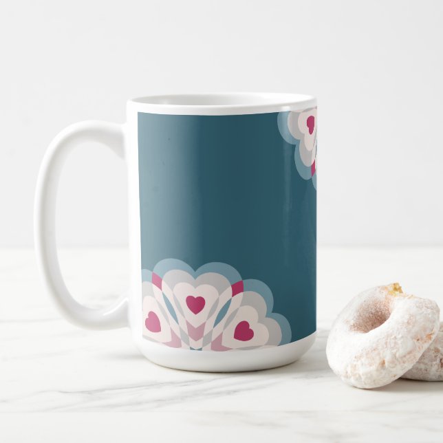 Herzschlag Kaffeetasse (Mit Donut)