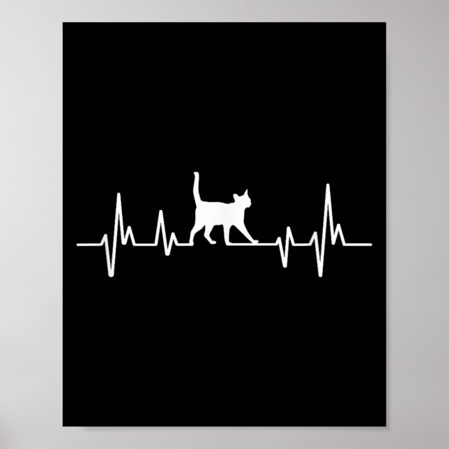 Herzschlag-Katze Poster (Vorne)