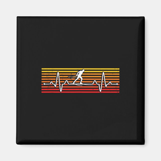 Herzschlag Langlauf Wintersportbiath Magnet (Vorne)