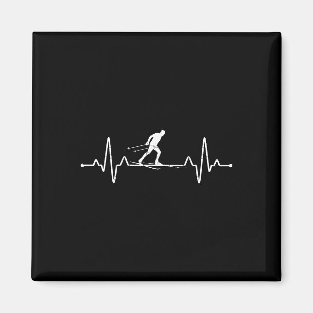 Herzschlag Langlauf Wintersportbiath Magnet (Vorne)
