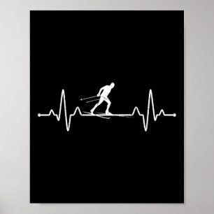 Herzschlag Langlauf Wintersportbiath Poster