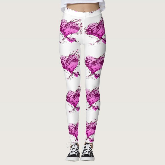 Herzschlag Leggings (Vorderseite)