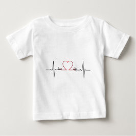 Herzschlag Liebe Leben inspirierend Zitat Baby Baby T-shirt