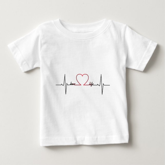 Herzschlag Liebe Leben inspirierend Zitat Baby Baby T-shirt (Vorderseite)