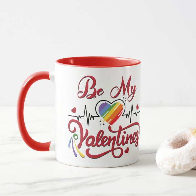 Herzschlag, mein Valentin Tasse (Mit Donut)