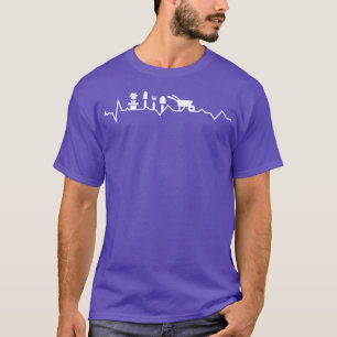 Herzschlag mit Schubkarre und Blumen - Florist T-Shirt