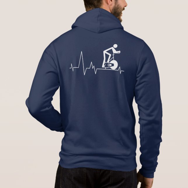 Herzschlag Personalisierter Vater Hoodie (Rückseite)