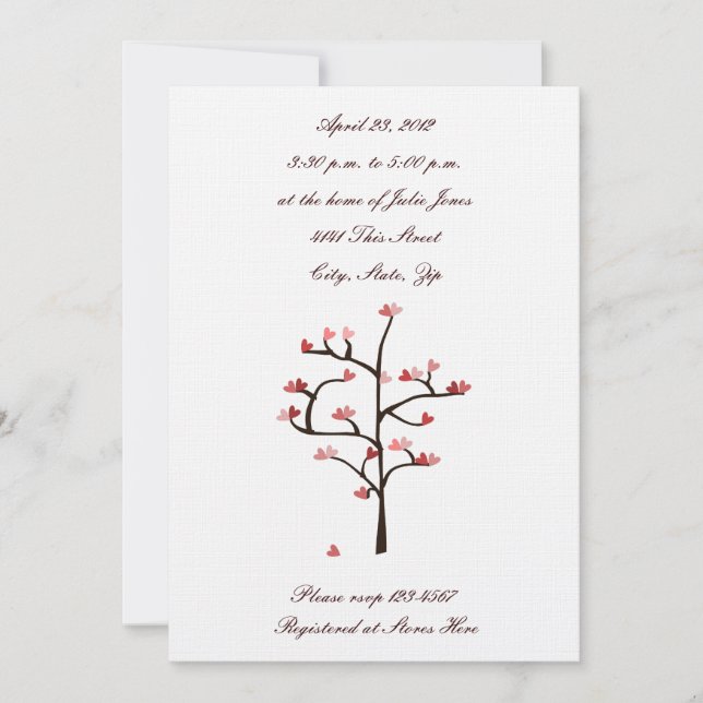 Herzschlag Polterabend Einladung (Vorderseite)