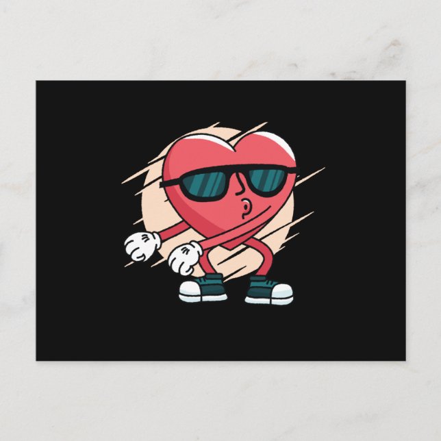 Herzschlag Postkarte (Vorderseite)