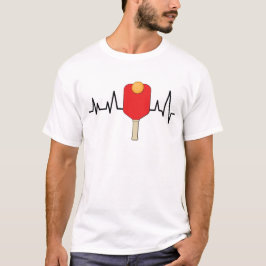 Herzschlag-Puls - Ping Pong - Ball und Schläger T-Shirt