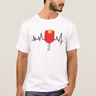 Herzschlag-Puls - Ping Pong - Ball und Schläger T-Shirt