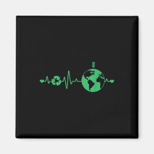 Herzschlag Recycle Earth Day Recycle Liebe Earth Magnet