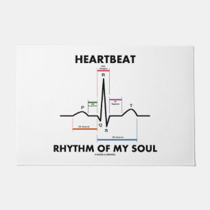 Herzschlag-Rhythmus meines Elektrokardiogramms des Fußmatte