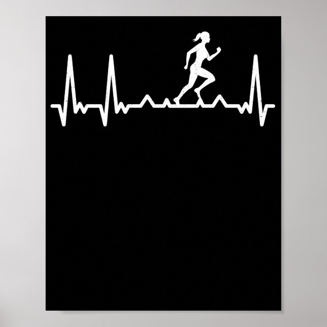 Herzschlag-Runner-Herzschlag-Sport-Puls Poster (Vorne)