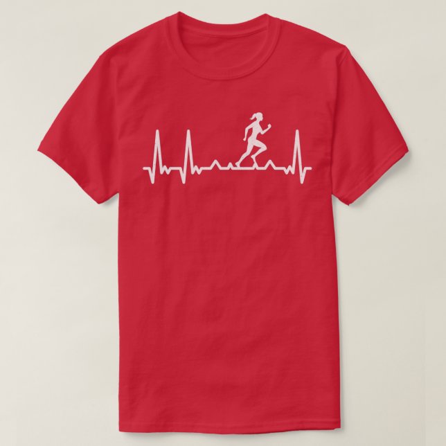 Herzschlag-Runner-Herzschlag-Sport-Puls T-Shirt (Design vorne)