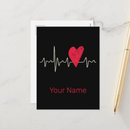 Herzschlag Valentinstag oder Muttertag Feiertagspostkarte